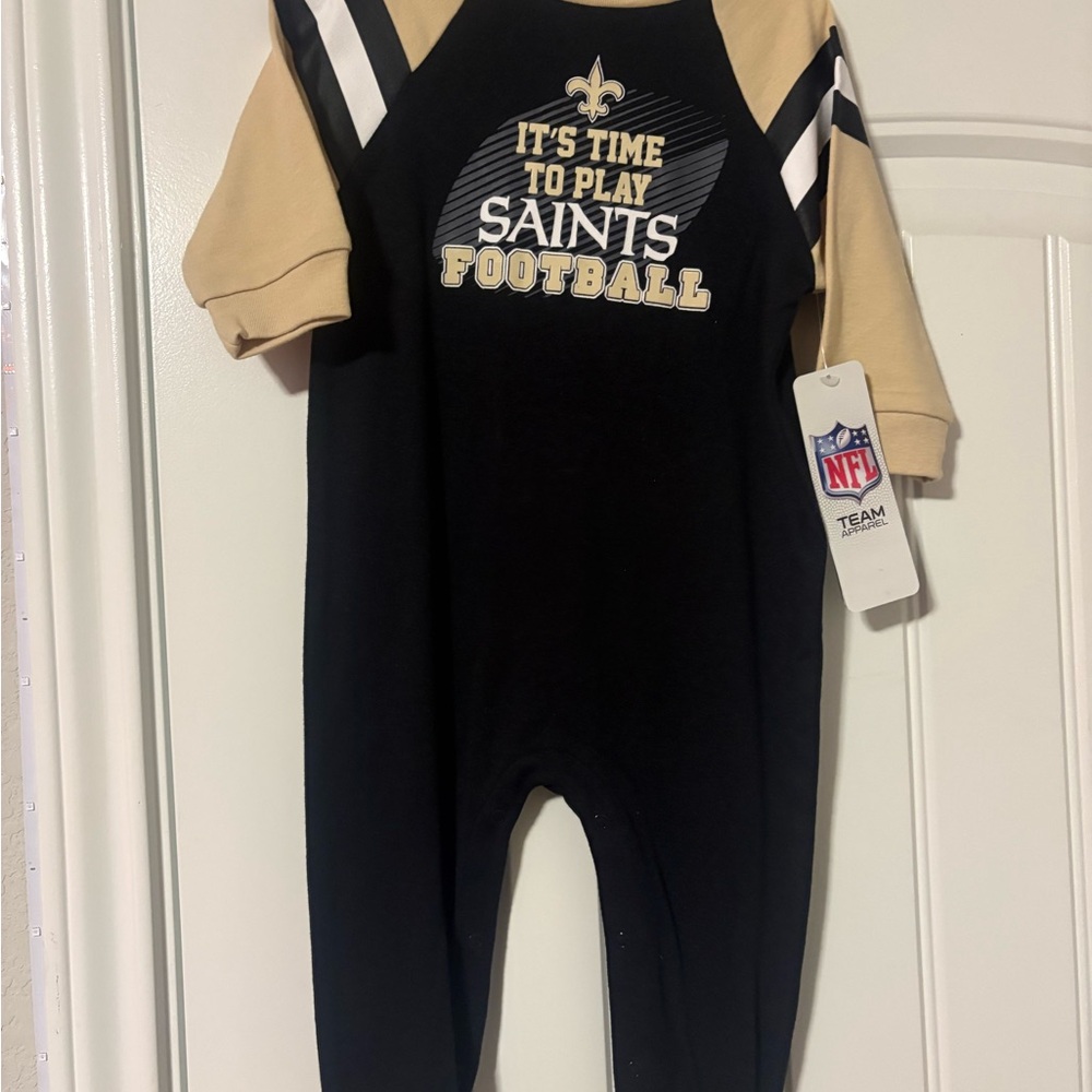 Infant New Orleans Saints footed outfit